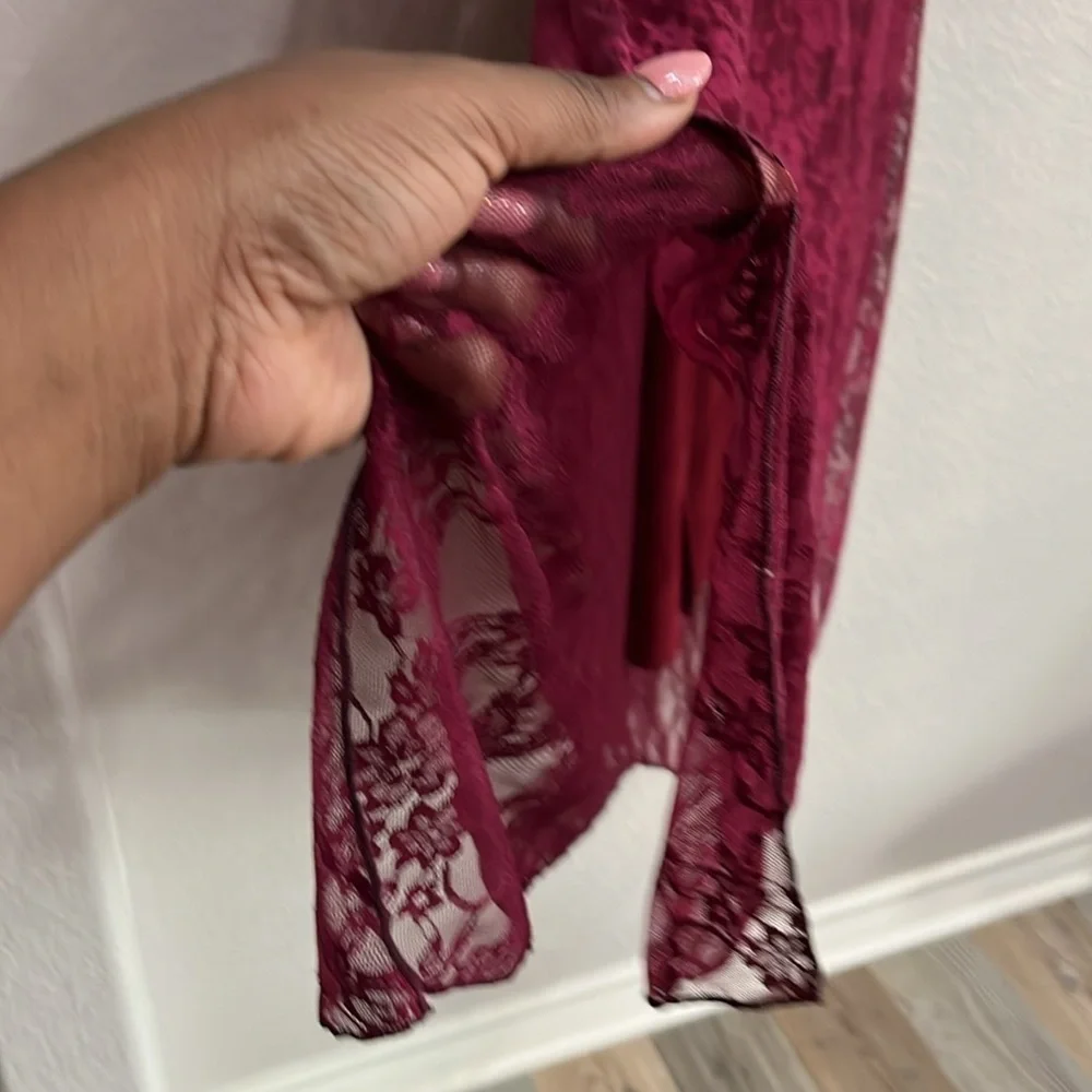 Formal Western Wear Burgundy Jacket and Dress Size Large